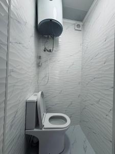 NarynにあるKochmon guesthouseのバスルーム(トイレ付)、壁の照明