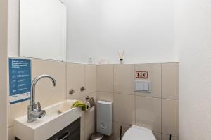 Koupelna v ubytování Stadtvilla