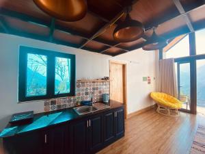 a kitchen with a sink and a counter top at 1579 Sa Pa in Sapa