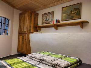 Postel nebo postele na pokoji v ubytování Pferdestall
