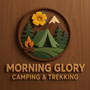 a logo for a camping and trekking company at Morning Glory Camping and trekking in Joshīmath