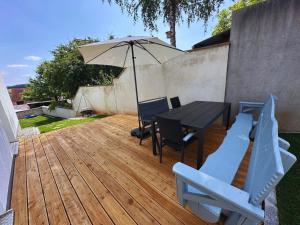 Αίθριο ή υπαίθριος χώρος στο Frankenherz-Apartments - Premium Wohnung mit Terrasse & zwei Schlafzimmern, nahe Playmobil-Funpark, Self-Check-In