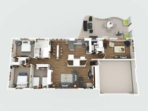 a image of a floor plan of a house at Stadium District Resch 3 BR Sleeps 8 in Green Bay +55 photos