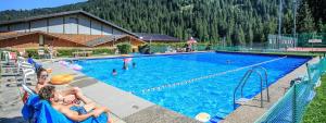 Bassenget på eller i nærheten av Appartement plus Pool, Morgins, Portes du Soleil