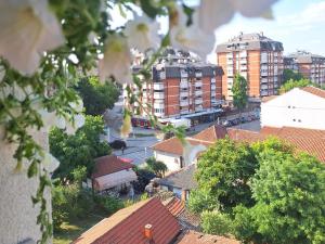 a view of a town with houses and buildings at stan na dan AURORA in Požarevac