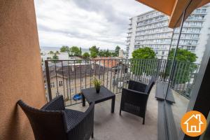 Balkón alebo terasa v ubytovaní Apartamenty Horyzont - visitopl