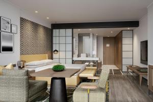 TV a/nebo společenská místnost v ubytování Sheraton Hangzhou Fuyang