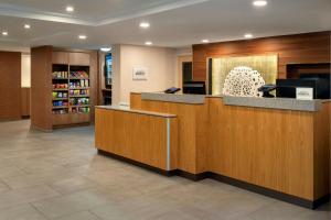 a lobby of a hospital with a reception desk at Fairfield Inn Boston Tewksbury/Andover in Tewksbury