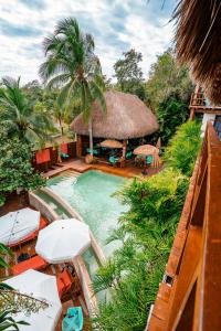 Bazén v ubytování Khaban Bacalar Hotel Boutique nebo v jeho okolí