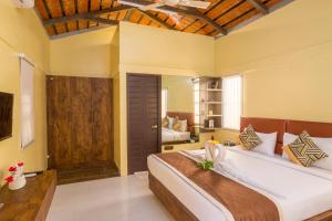 Katil atau katil-katil dalam bilik di Nirantara Resort & Spa