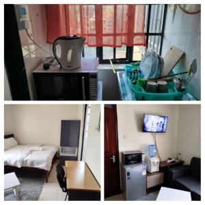 Televisyen dan/atau pusat hiburan di Beautifully furnished studio for short and long term stays