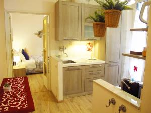 a kitchen with a sink and a counter top at Blue House Termini-Colosseo in Rome