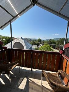 A balcony or terrace at Penzión Nezábudka