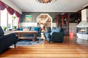 Χώρος καθιστικού στο Secluded house in Lofoten-Private swimming pool!