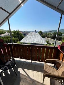 A balcony or terrace at Penzión Nezábudka