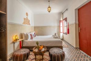Postel nebo postele na pokoji v ubytování Riad Mokha Mokha & Spa