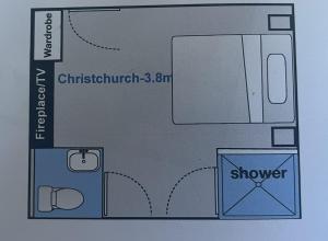 a drawing of a floor plan of a house at Hotel 50 in Bournemouth
