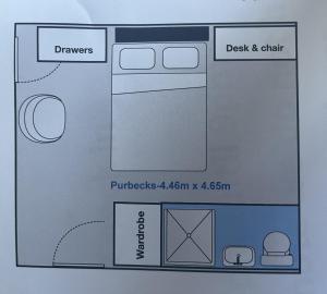 a diagram of a washer and dryer at Hotel 50 in Bournemouth