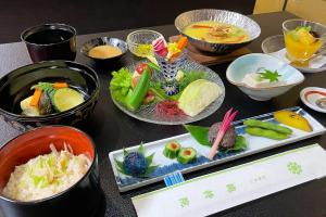 Matur á eða í nágrenni ryokan-hótelanna