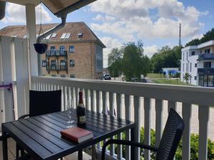 Balkón nebo terasa v ubytování Karlshagen, Hafenidyll Fewo Dörte