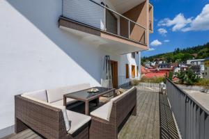 Balkón nebo terasa v ubytování Apartmán Jezerní