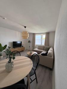 TV a/nebo společenská místnost v ubytování Schicke Wohnung gegenüber Bahnhof