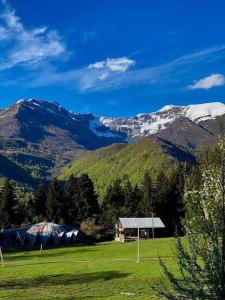 Peisaj natural din apropierea acestei cabane
