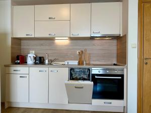 Η κουζίνα ή μικρή κουζίνα στο Cosher Gardenia Palace Apt 6 Free Parking