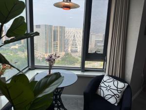 Posezení v ubytování Pujiang Oriental Riverview B&B
