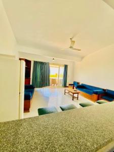 Ένα ή περισσότερα κρεβάτια σε δωμάτιο στο Villa with stunning sea views