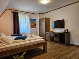 Televízia a/alebo spoločenská miestnosť v ubytovaní B&B Plitvica Lodge