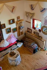 Posezení v ubytování Căsuța cu trei iezi