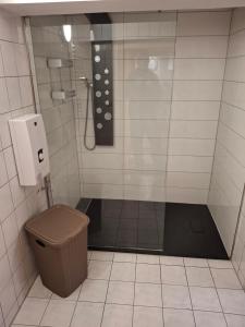 Ένα μπάνιο στο Ferienwohnung am Kloster Drübeck