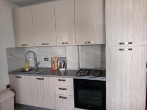 Kuchyň nebo kuchyňský kout v ubytování Apartmani Jozić