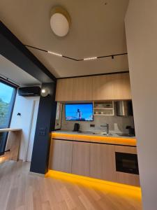 Virtuvė arba virtuvėlė apgyvendinimo įstaigoje Modular Port view studio dar 2 nuotraukos