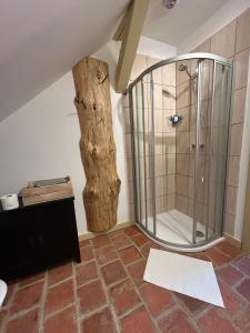 Kúpeľňa v ubytovaní Apartmán Na statku
