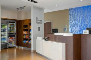 a waiting room with a counter in a store at Fairfield Inn & Suites by Marriott Chincoteague Island Waterfront in Chincoteague +20 photos