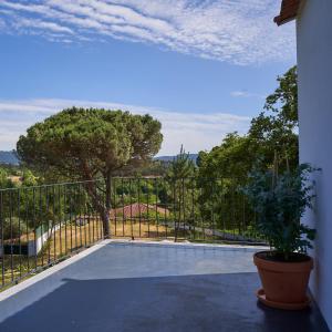 a view of a balcony with a potted plant at Sky House by Everkind in Viana do Castelo