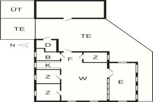 Půdorys ubytování Holiday home Hals IX