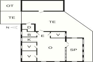 Půdorys ubytování Holiday home Hals IX