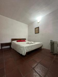 a bedroom with a bed in a room at Hospedaje La Terminal in La Porteña