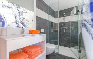 A bathroom at Ferienwohnung Schöder