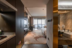 Dapur atau dapur kecil di Poltton Century Hotel - Changtai Taoli Chunfeng Branch