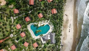 an overhead view of a resort with a swimming pool at Pandanus Resort in Mui Ne