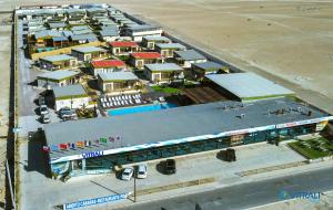 an aerial view of a building with a train station at Vitrali in Caldera