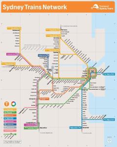 a map of the subway trains network at Budget-Friendly Comfort - Private Single Room in Padstow - Shared Bathroom in Padstow