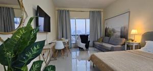 Nice Studio Near The Sea的电视和/或娱乐中心