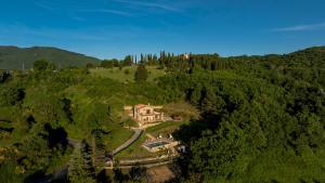 an aerial view of a house on a hill at POGGIO DELLE LUMIE 6, Emma Villas in Arcidosso