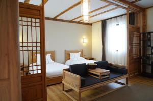 Katil atau katil-katil dalam bilik di Shanghai Zen Spring Hot Spring Resort Hotel