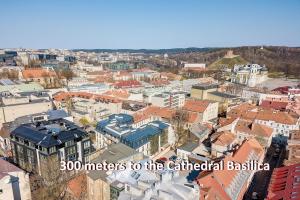 Nespecifikovaný výhled na destinaci Vilnius nebo výhled na město při pohledu z apartmánu